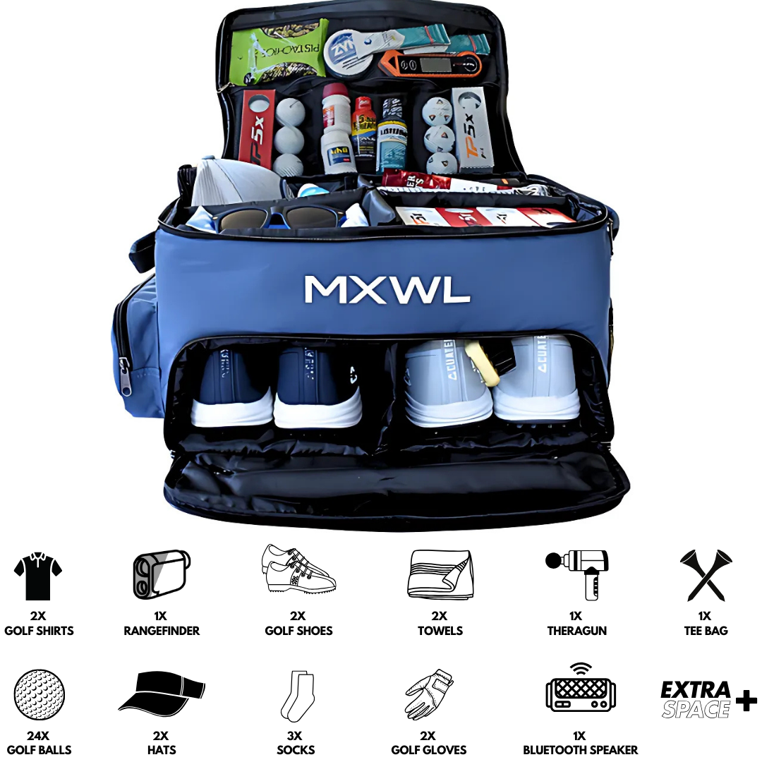 GolfMXWL-StripeFG-StripeFairwayGreen-Golf-Travel-Bag-Trunk-Waterproof-Organizer-Large-Capacity